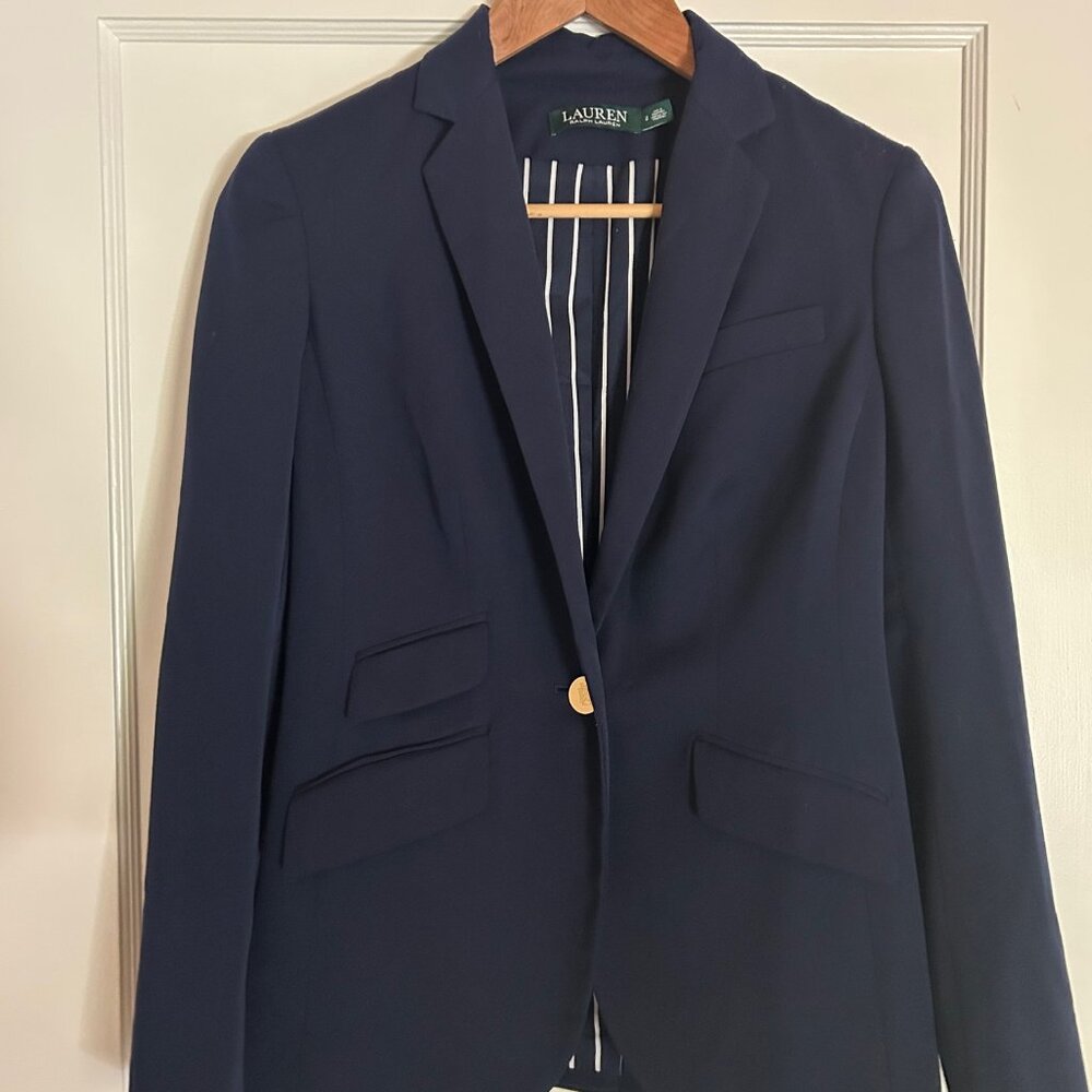 Lauren Ralph Lauren Navy Blue Blazer – Size 2